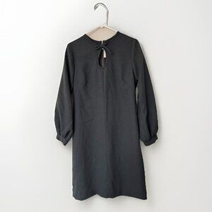 Shannon McLean Womens Puff Sleeve Mini Dress Green Size Medium Bow Detail